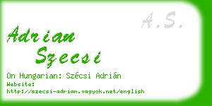 adrian szecsi business card