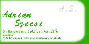 adrian szecsi business card